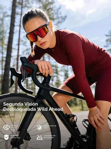 Miniatura 5 de KAPVOE Gafas polarizadas con 1 lente o 4 lentes de protección UV para mujeres y hombres, gafas de sol para ciclismo, marco TR90, para deportes