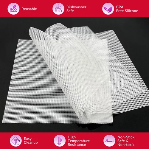 Miniatura 3 de GUCUJI Hojas deshidratadoras de silicona para COSORI CFD-P501-SUS, 10 x 9 pulgadas, antiadherentes, sin BPA, paquete de 5