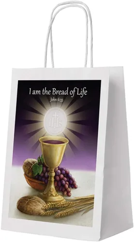 Miniatura 2 de Christian Brands Favors, Bread of Life - Bolsas de regalo de agradecimiento para patrocinadores y padrinos, envoltura para regalos comuniantes, 9