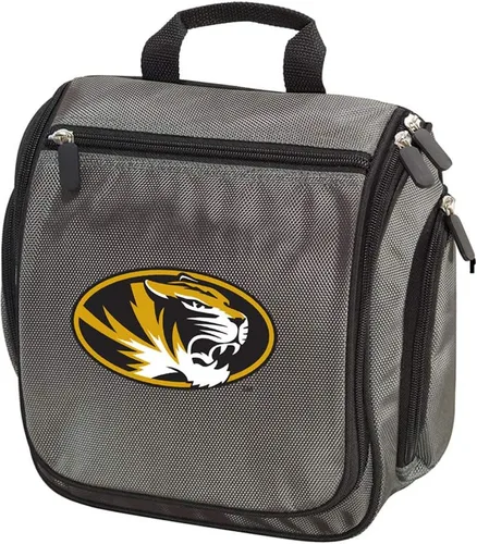 Bolsas de aseo de la Universidad de Missouri o kit de afeitado Mizzou para hombres, bolsa de viaje colgante para la noche, Gris, Organizador de