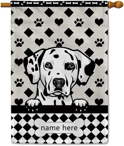 Miniatura 8 de Bandera personalizada de jardín para perro, lindo perro salchicha salchicha, lunares, búfalo, bandera a cuadros para decoración del hogar al aire