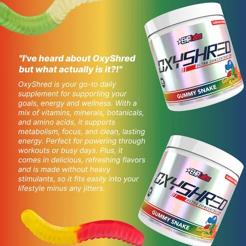 Miniatura 6 de EHP Labs OxyShred Polvo de Pre Entrenamiento - Polvo de Preentrenamiento con L Glutamina y Acetil L Carnitina, Bebida de Impulso de Energía