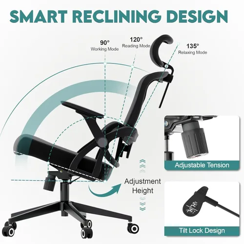 Miniatura 5 de Silla de oficina (01BLACK)