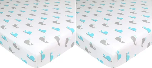 Miniatura 8 de TL Care Sábana bajera ajustable para cuna de 24 x 38 pulgadas, suave, transpirable, neutro, 100% algodón, sábana portátil, alfabeto, para niños