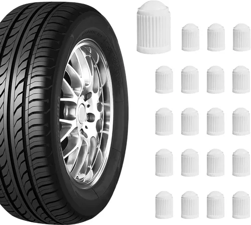 Miniatura 16 de Ziciner 25 tapas de vástago de válvula de neumático, tapa de válvula de neumático de plástico para autos con sello de goma O, cubiertas de vástago