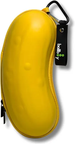 Miniatura 6 de Soporte para pelotas de pickleball - Se engancha a la cerca o bolsa, tiene capacidad para 3 bolas, bolsillo con cremallera para accesorios