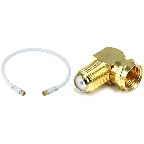 Miniatura 26 de Monoprice RG6 Quad Shield CL2 - Cable coaxial con conector tipo F para televisión, 1.5 pies