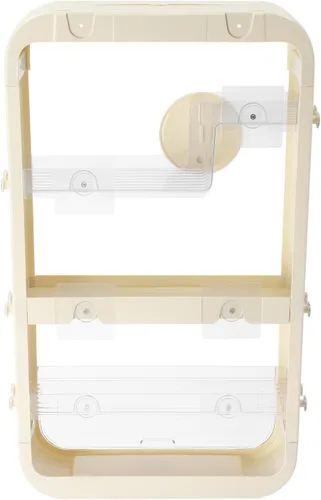 Miniatura 6 de Organizador de maquillaje de gran capacidad de 16 x 5 x 28 pulgadas, organizador de cosméticos a prueba de polvo de 4 niveles, organizadores de baño