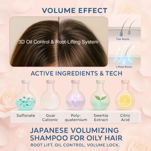 Miniatura 6 de DEMIKI Champú para mujer, champú japonés para cabello graso, cuidado de queratina, aroma de rosa orgánico, rosa, hidratante, cuidado del cabello