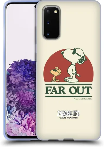 Miniatura 64 de Head Case Designs Funda de gel Woodstock 50th con licencia oficial de Peanuts Snoopy Guitar 1969 [protección de grado militar] compatible