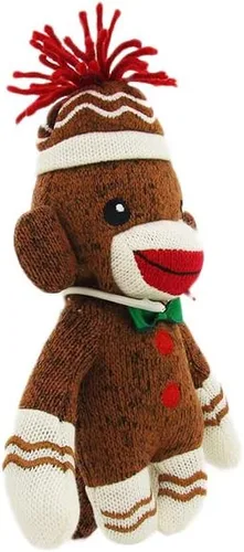 Miniatura 2 de Plushland Adorable calcetín de pan de jengibre de 6 pulgadas, perfecto para niños, adorno de Navidad de marionetas de color claro y vivo
