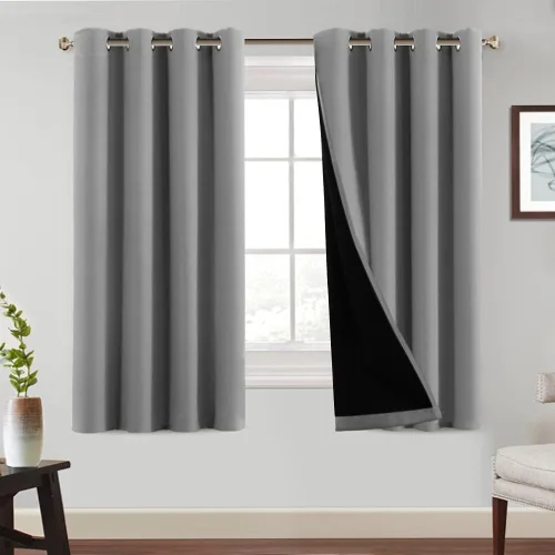 Miniatura 44 de PrinceDeco Paneles de cortina 100 % opacas de 108 pulgadas de largo, completamente opacos, tratamiento de ventana, cortinas forradas con aislamiento