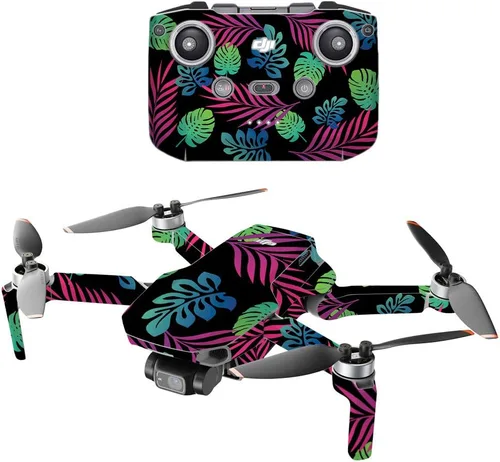 MightySkins - Compatible con DJI Mini 2 Dron portátil - Neon Tropics | Funda protectora de vinilo duradera y única | Fácil de aplicar, quitar y