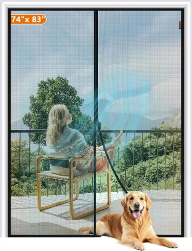 Miniatura 82 de MAGZO Mosquitera Magnética para Puerta Se Ajusta a Puerta de Tamaño 25 x 63 Pulgadas, Tamaño de Mosquitera 27" x 64" Imanes Fuertes de Malla, Red