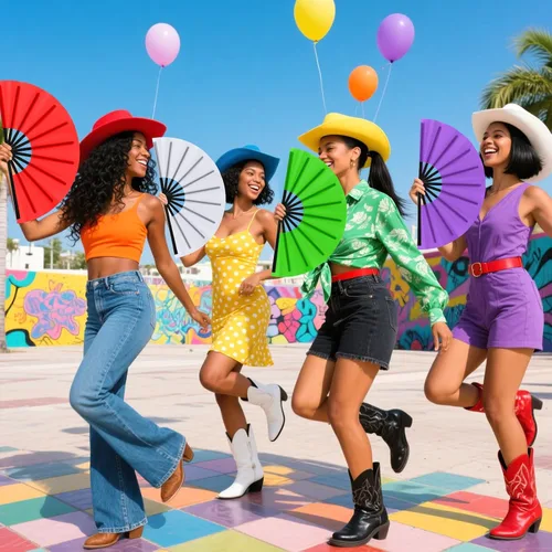 Miniatura 4 de Blulu 48 piezas de abanicos grandes plegables para baile en línea de 13 pulgadas, abanicos de botas para baile en línea para mujeres y hombres