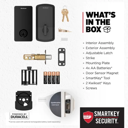 Miniatura 9 de Kwikset Halo Select - Cerradura inteligente de entrada sin llave para puerta con Wi-Fi y Matter habilitada, cerrojo de puerta sin necesidad