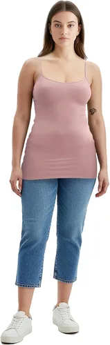 Miniatura 322 de Emmalise Camisola larga casual básica para mujer, con tirantes ajustables, top en capas