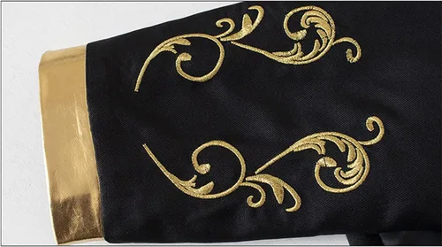 Miniatura 5 de Disfraz de uniforme de corte con chaqueta bordada de oro de príncipe palacio para hombre