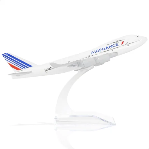 Miniatura 12 de 747 Kit de Modelo de Avión Coreano-1/400 Modelo de Aviones de Metal Fundido a Presión con Soporte (6 pulgadas) Avión Boeing 747 Regalos