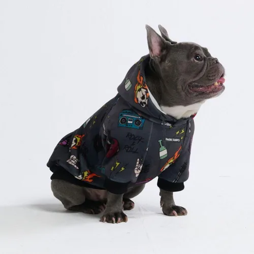 Miniatura 69 de Spark Paws Sudadera con capucha para perro, suéter de primera calidad para perros pequeños, medianos y grandes Trajes cálidos para bulldogs