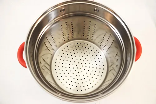 Miniatura 3 de EXCELSTEEL Olla para pasta multifunción de acero inoxidable de 12 cuartos con base encapsulada, tapa de vidrio ventilada y asas cubiertas