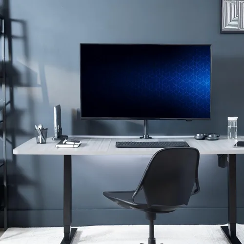 Miniatura 7 de VIVO Soporte de escritorio para TV y monitor de pantalla ultra ancha, altura ajustable y soporte de inclinación para pantallas de hasta 42 pulgadas