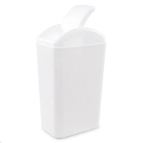 Miniatura 9 de Cubo de basura de plástico con tapa, 1 paquete de basura delgado, 3.5 galones, color negro
