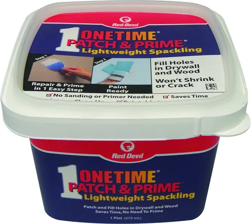 Miniatura 2 de Red Devil 0540 ONETIME Patch & Prime Lightweight Spackling, 1 pinta, blanco, paquete de 1