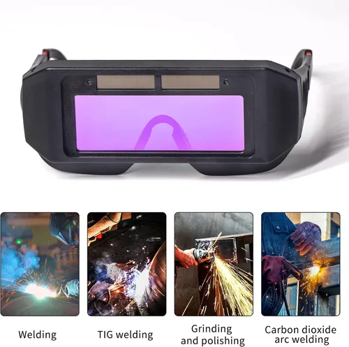 Miniatura 2 de T TOVIA Gafas de soldador LCD y casco de soldadura con protección solar de seguridad lentes de oscurecimiento automático para lugares de trabajo