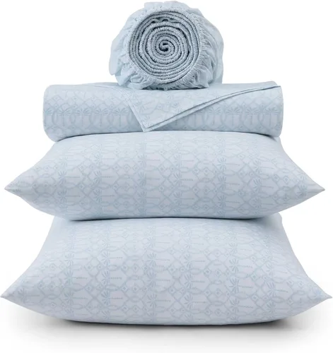 Miniatura 136 de Tommy Bahama - Juego de sábanas tamaño King, ropa de cama de percal 100% algodón con una sensación crujiente y fresca, sábanas con sábana bajera