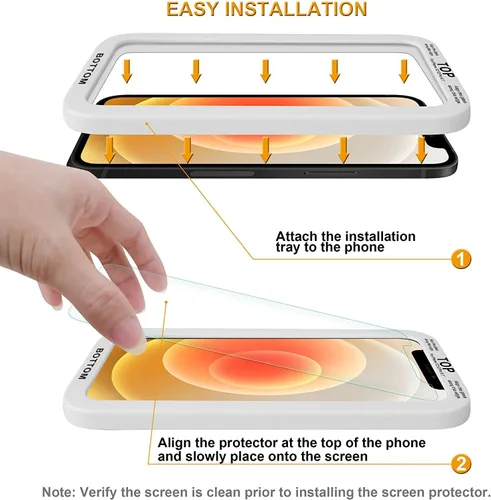 Miniatura 2 de Supershieldz (2 unidades) Diseñado para iPhone 17e, 16e, 14, 13, 13 Pro (6.1 pulgadas) Protector de pantalla de vidrio templado