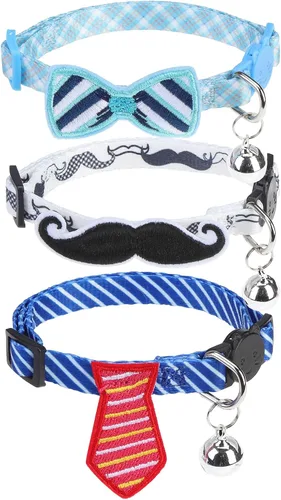 Miniatura 13 de PUPTECK Collar de gato con campanas, collar de gatito ajustable para niñas y niños pequeños, cachorro, conejito, bonito accesorio de disfraz