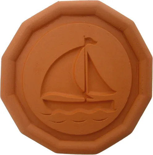Miniatura 10 de JBK Pottery Terracotta Conservador de Azúcar Moreno – Conservador de Azúcar de Terracota Hecho a Mano con Discos Decorativos – Conservador de Azúcar
