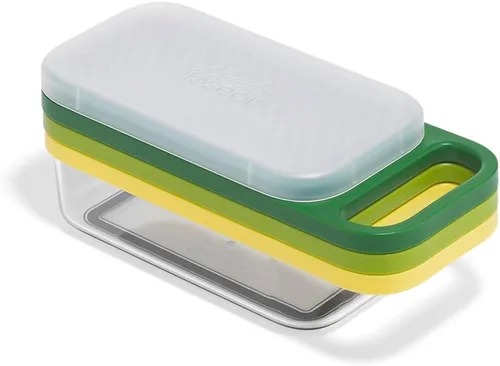 Miniatura 9 de Joseph Joseph Multi-Prep - Juego multifuncional compacto 4 en 1, picador y cortador de verduras de cocina, rallador de queso, rebanador de verduras