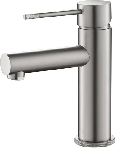 Miniatura 9 de KIBI Circular X latón sola manija baño vanidad fregadero grifo, grifo de lavabo con manguera de agua