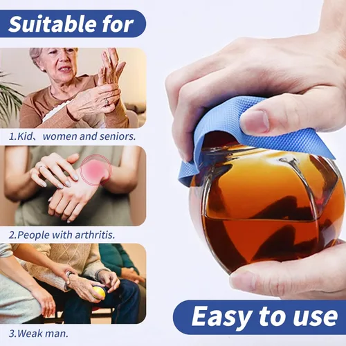 Miniatura 3 de Abrelatas de tarros para personas mayores con artritis, almohadillas de goma con agarre, abrebotellas y latas, utensilios de cocina