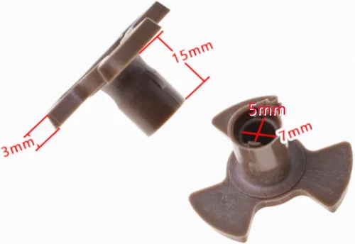 Miniatura 2 de 4 piezas de 0.630 in Horno de microondas Turntable Roller Guide Coupler - Eje de bandeja para placa giratoria de microondas rotación suave