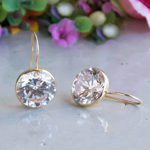 Miniatura 19 de Gemstone Earrings for Women - Gold Gemstone Drop Earrings - Birthstone - 14K Gold Earrings for Women - Gold Formal Earrings - Boho Wedding Earrings