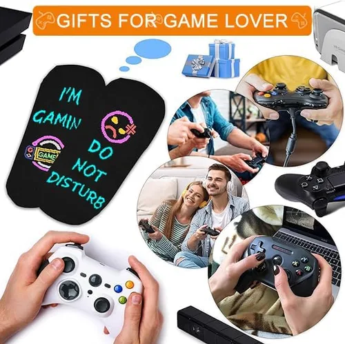 Miniatura 2 de Regalos para jugadores, calcetines divertidos para hombre regalo de cumpleaños para novio, adolescente, niños, papá, amantes de los juegos, Do Not