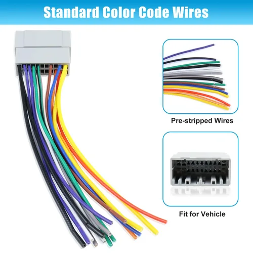 Miniatura 5 de Arnés de cableado de radio para coche, conector adaptador de reemplazo para Dodge Ram 2002-2007, Jeep 2003-2007, cable de audio, vídeo y estéreo