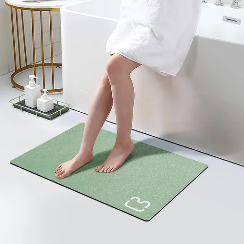 Miniatura 30 de RUERYA Tierra de Diatomeas Alfombras de Baño 23.6 x 15.7 pulgadas, Secado Rápido Súper Absorbente Base de Goma Antideslizante Alfombra de Baño