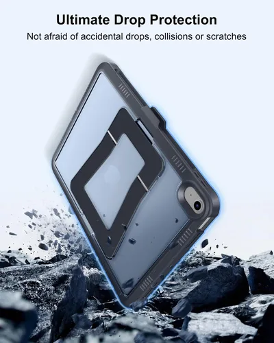 Miniatura 5 de DTTO Funda para iPad (A16) 11ª generación de 11 pulgadas 2025, funda para iPad de 10ª generación, soporte ajustable para vertical/paisaje, protector