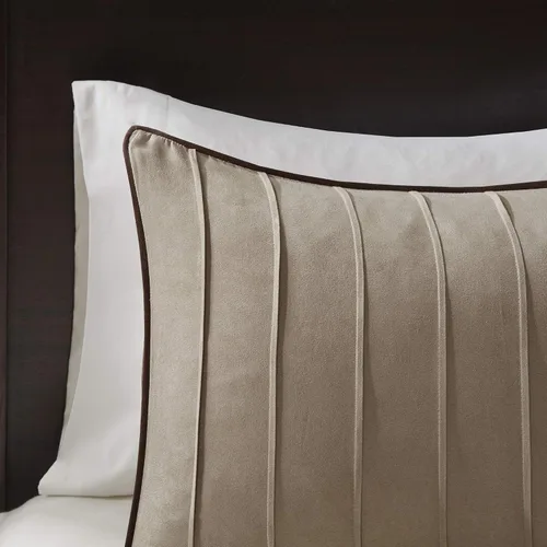 Miniatura 5 de Madison Park Juego de edredón acogedor con diseño de bloques casual para todas las estaciones, falda de cama a juego, almohadas decorativas, King