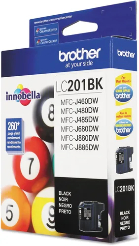 Miniatura 4 de Cartucho de tinta de rendimiento estándar LC201BK Brother, Negro