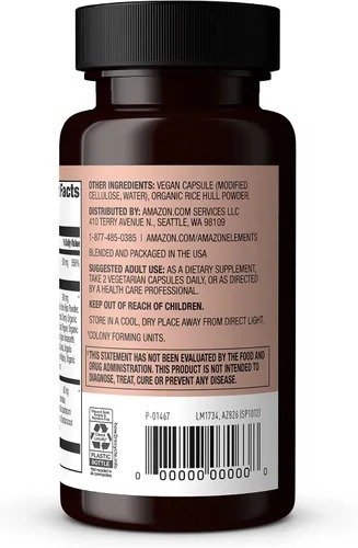 Miniatura 2 de Amazon Elements - Vitamina C integral, 95% fuente de alimentos integrales, ingredientes dietéticos y otros derivados de alimentos integrales