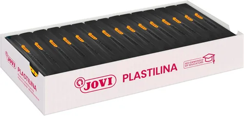 Jovi - Paquete de plastilina, masa reutilizable que nunca se seca, 15 barras de 5.29 onzas cada una en color negro, total de 5 libras, no tóxica y