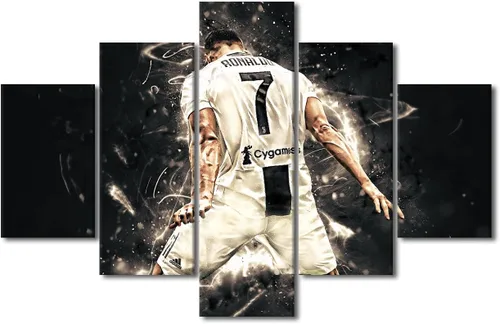 Miniatura 28 de TUMOVO Lienzo decorativo para pared, cuadro de Cristiano Ronaldo, cuadros de club de fútbol, impresiones en lienzo, póster de arte de pared, arte