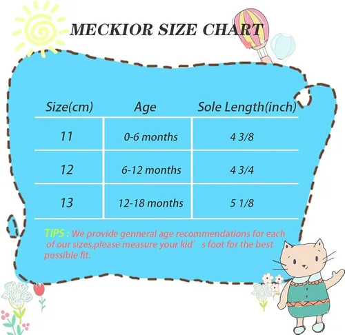 Miniatura 7 de Meckior - Zapatos de vestir para bebé y la princesa niña hechos a mano para niños y niñas de cuero sintético antideslizante para cuna para vestido