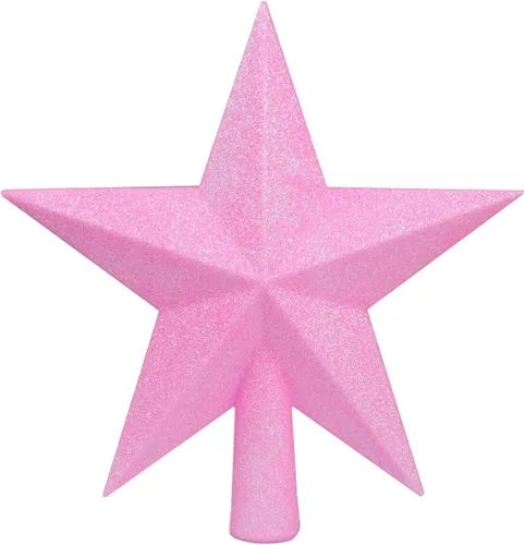 Miniatura 28 de YYCRAFT Adorno de Estrella con Purpurina para la Punta del Árbol Decoración Navideña - 6 Pulgadas, Rojo