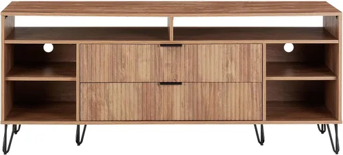 Manhattan Comfort Dumbo - Soporte de TV moderno de mediados de siglo para televisores de hasta 60 pulgadas, centro de entretenimiento en casa con